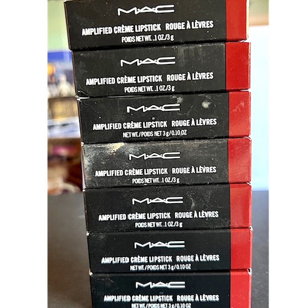 MAC Lipstick AMPLIFIED CREME LIPSTICK 108 DUBONNET LOT of 7